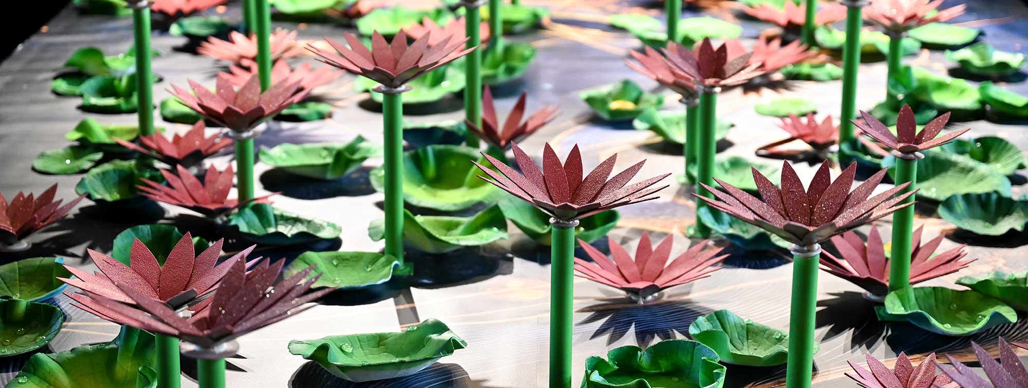 Sculpture des jardins du Taj Mahal réalisée par Nabil Barina. 