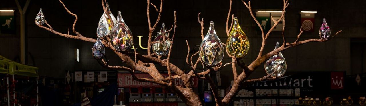 Banner of the monumental sculpture at the Salon du Chocolat