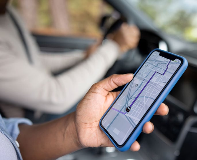 GPS sur un smartphone.