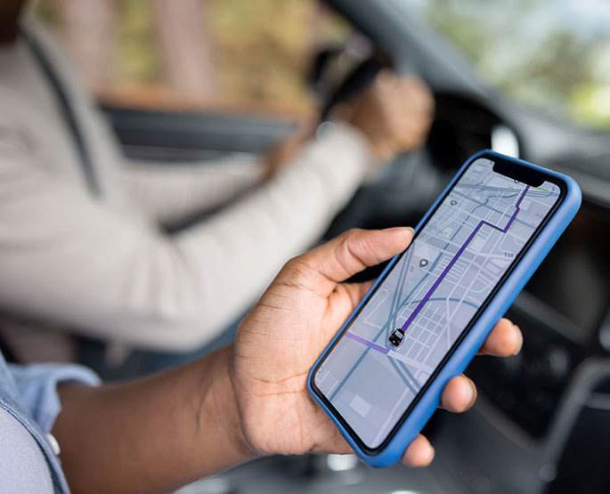 GPS on a smartphone.