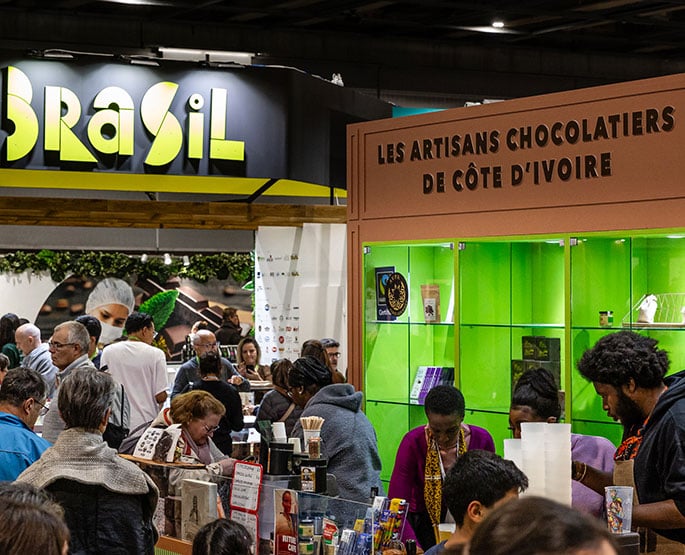 Zoom on the Brazilian stand at the Salon du Chocolat.
