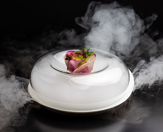 Pâtisserie réalisée sur la scène du Pastry Show.